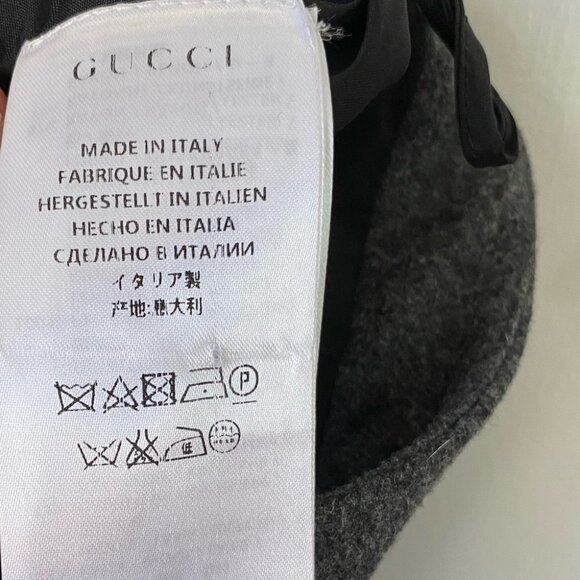 GUCCI Wool Cashmere Blend Double Breasted Wrap Style Skirt with Leather Buttons - Picture 5 of 11